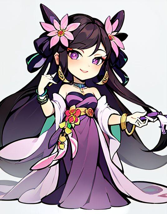 00936-3764470996-_lora_gufengjuese_0.8_,(masterpiece_1.2),best quality,_1girl,solo,flower,jewelry,hair_ornament,smile,bracelet,hair_flower,long_h.png